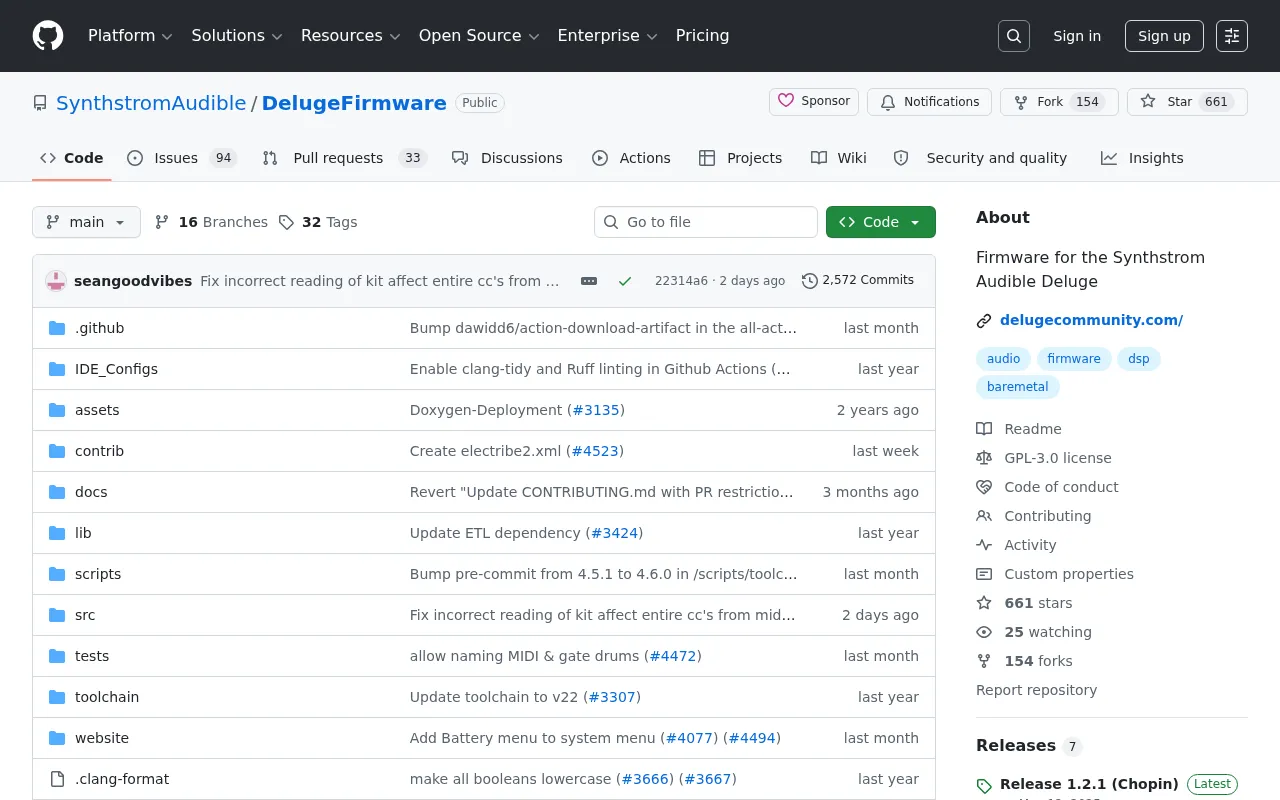 Deluge Community Firmware