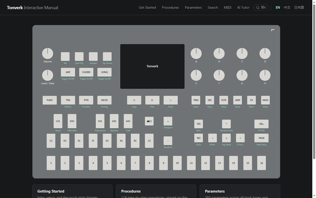 Tonverk Interactive Manual