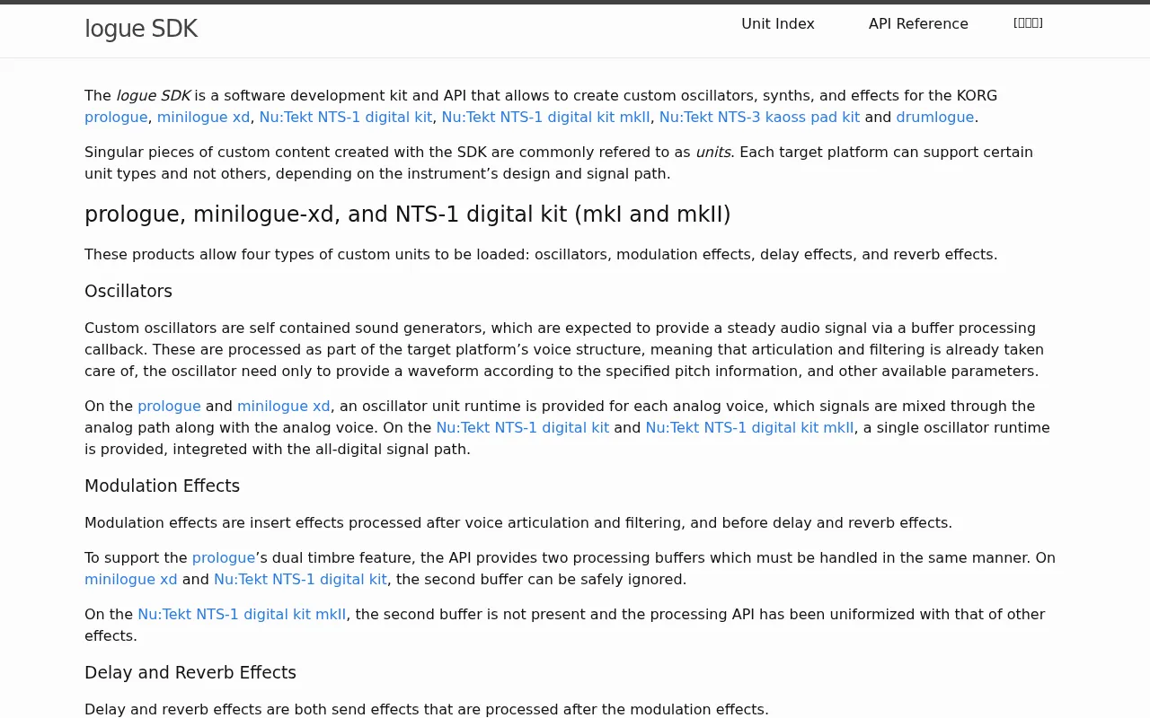 logue SDK docs