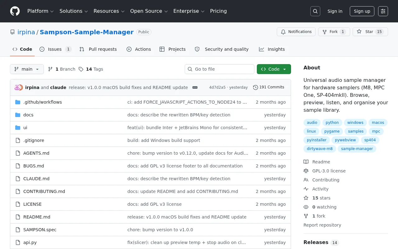 Sampson Sample Manager