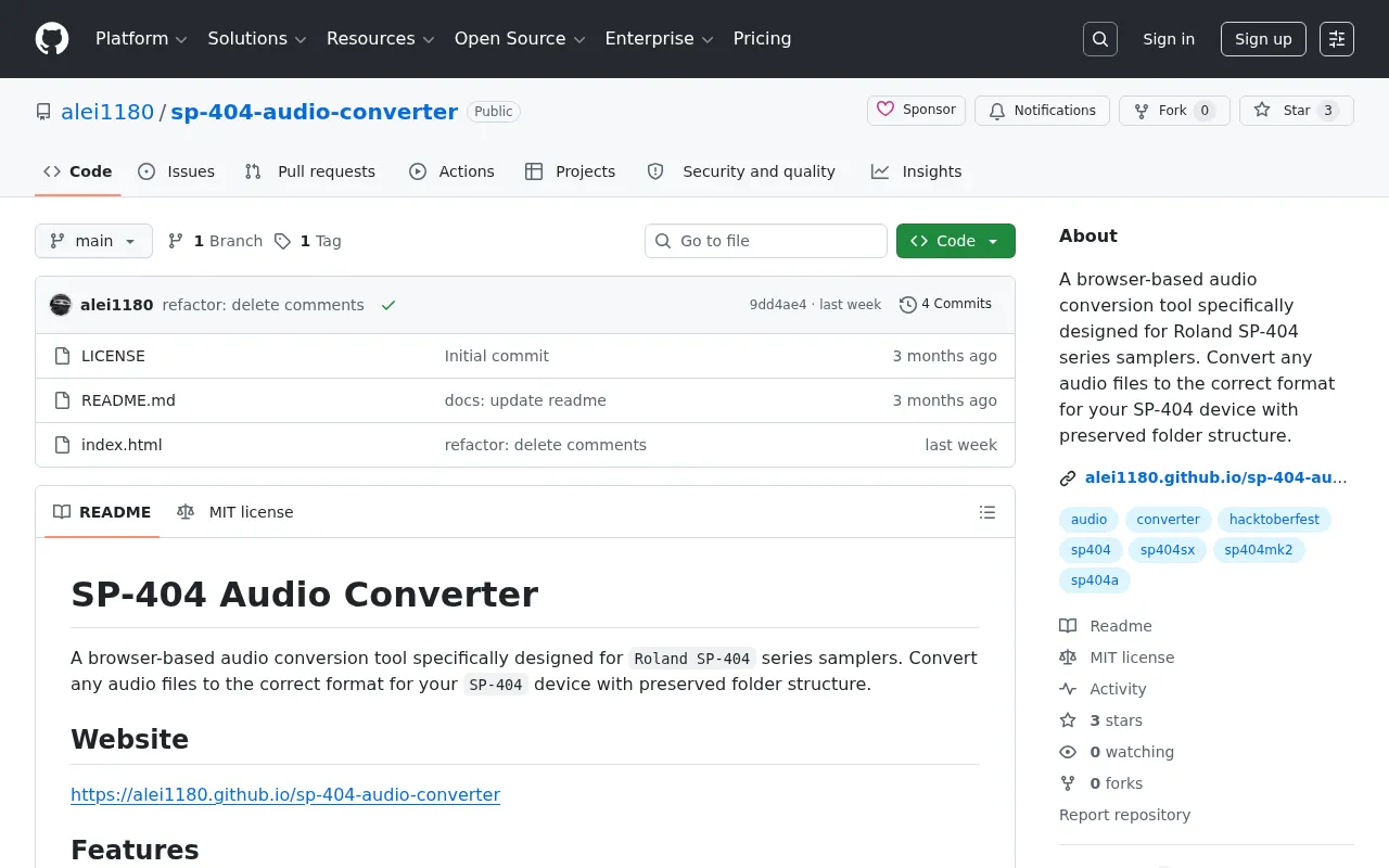 SP-404 Audio Converter