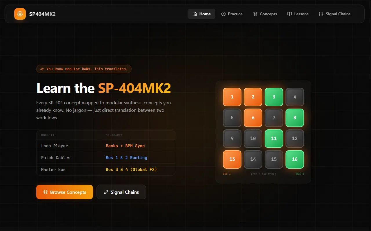 SP‑404 Tutorial Portal