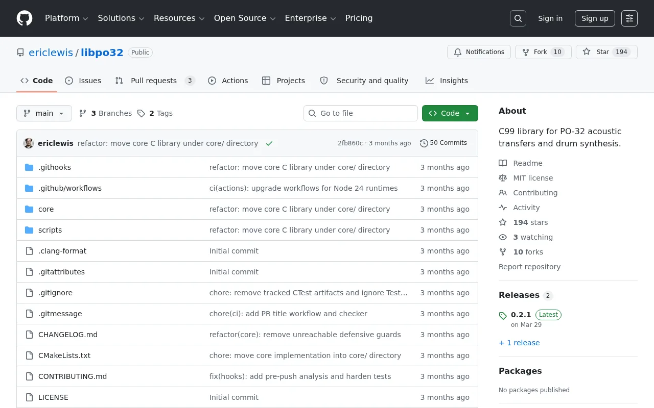 libpo32 GitHub repository