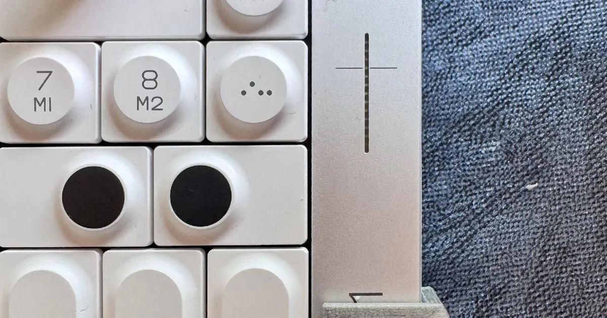 3D-printed switch guard on an OP-1 field