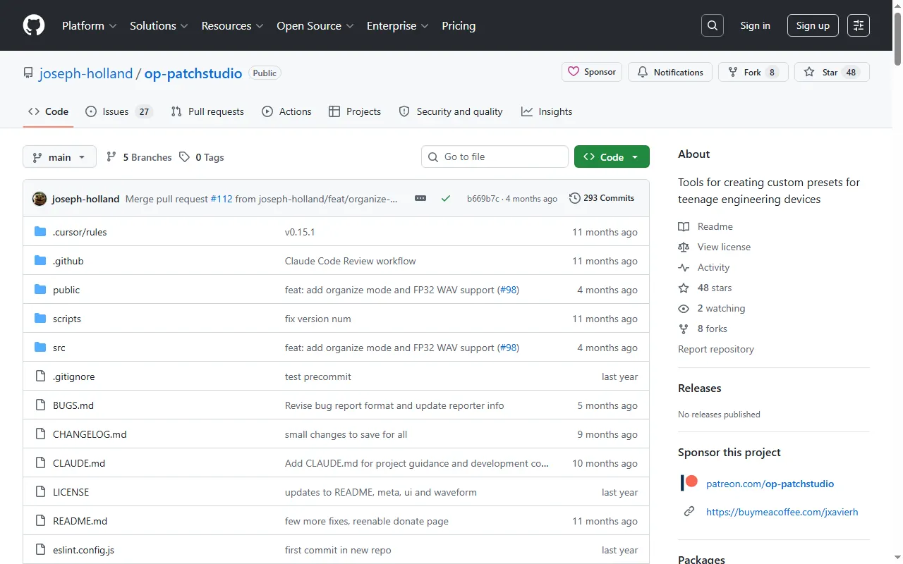 Repositorio de GitHub de OP-PatchStudio