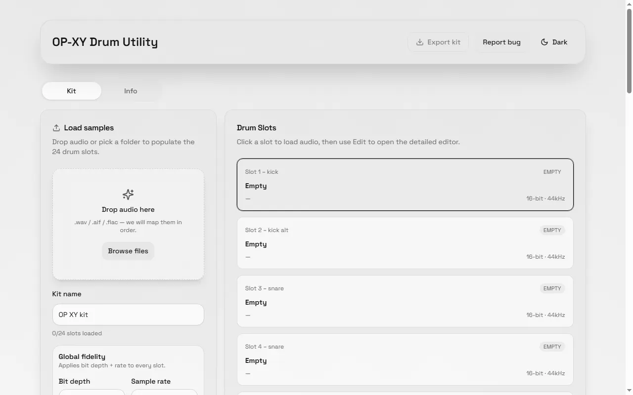 OP-XY Drum Utility screenshot