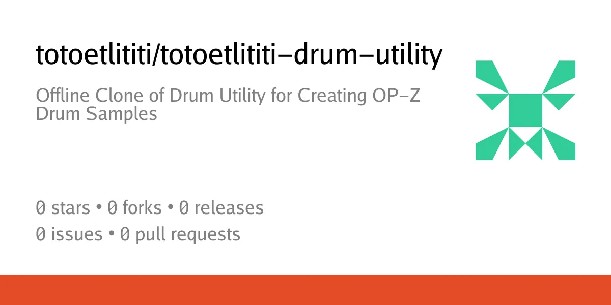 Codeberg repository card for the OP-Z Drum Utility
