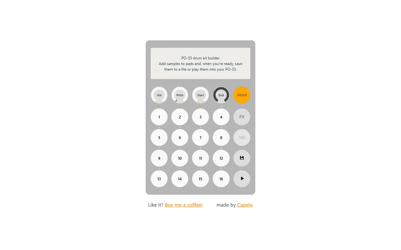 PO-33 Drum Kit Builder (capelo) screenshot