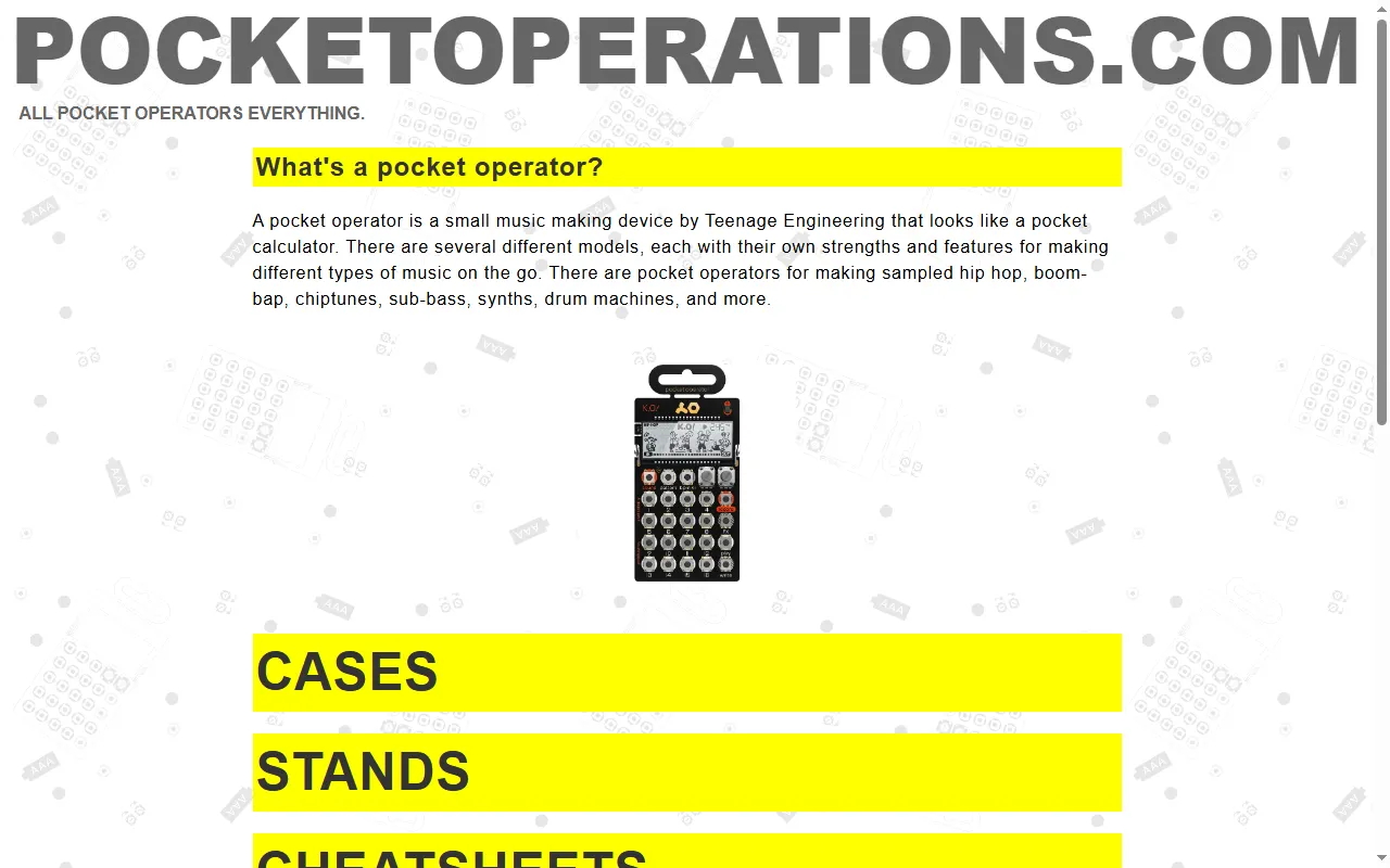 pocketoperations.com screenshot