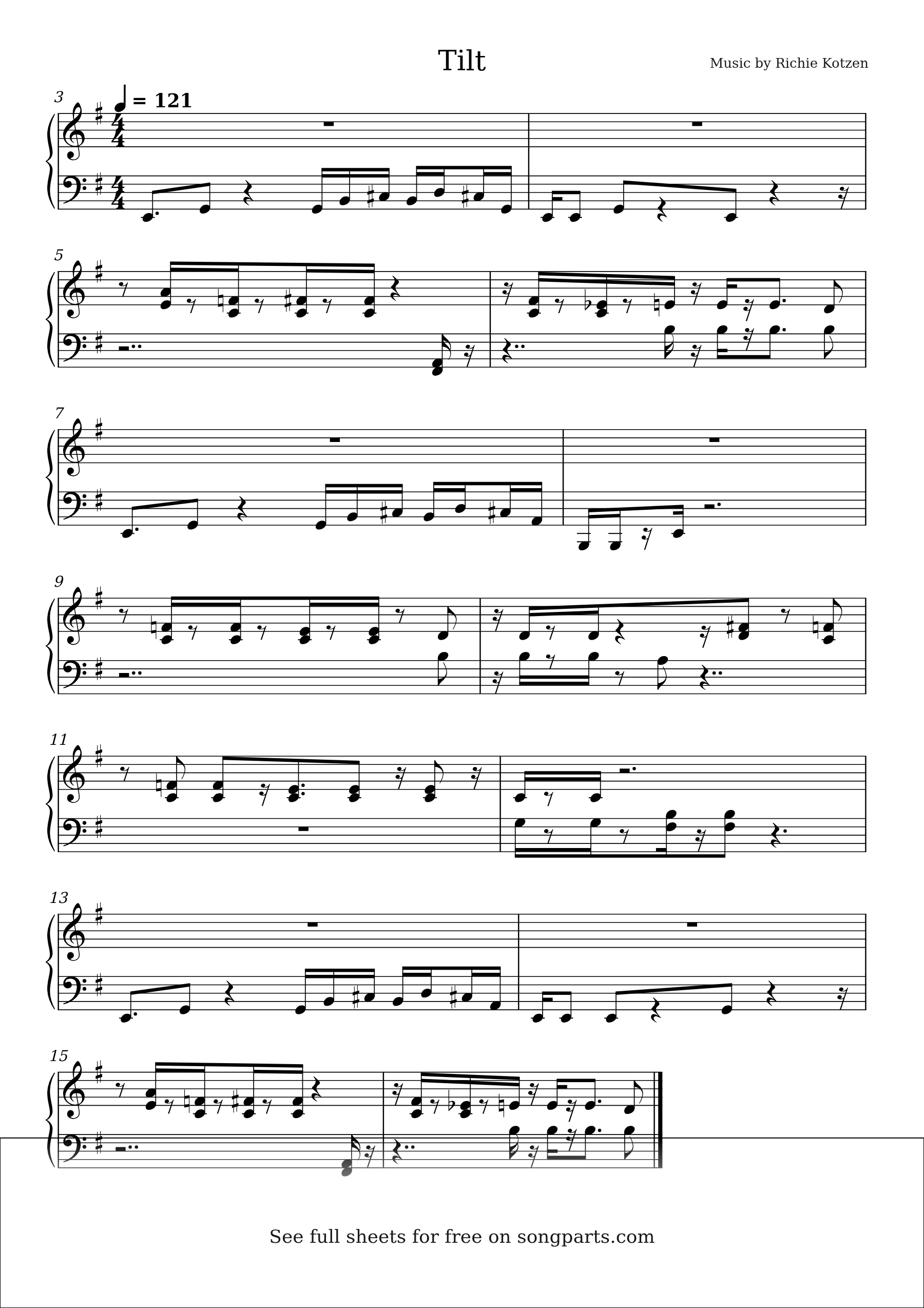 Превью нот Tilt (Richie Kotzen)