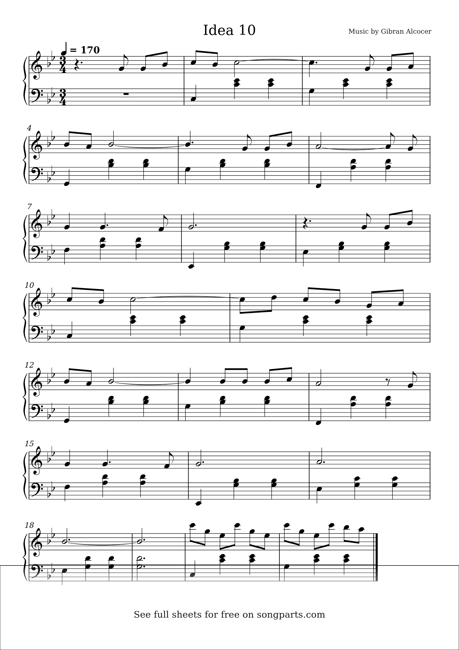 Превью нот Idea 10 (Gibran Alcocer)