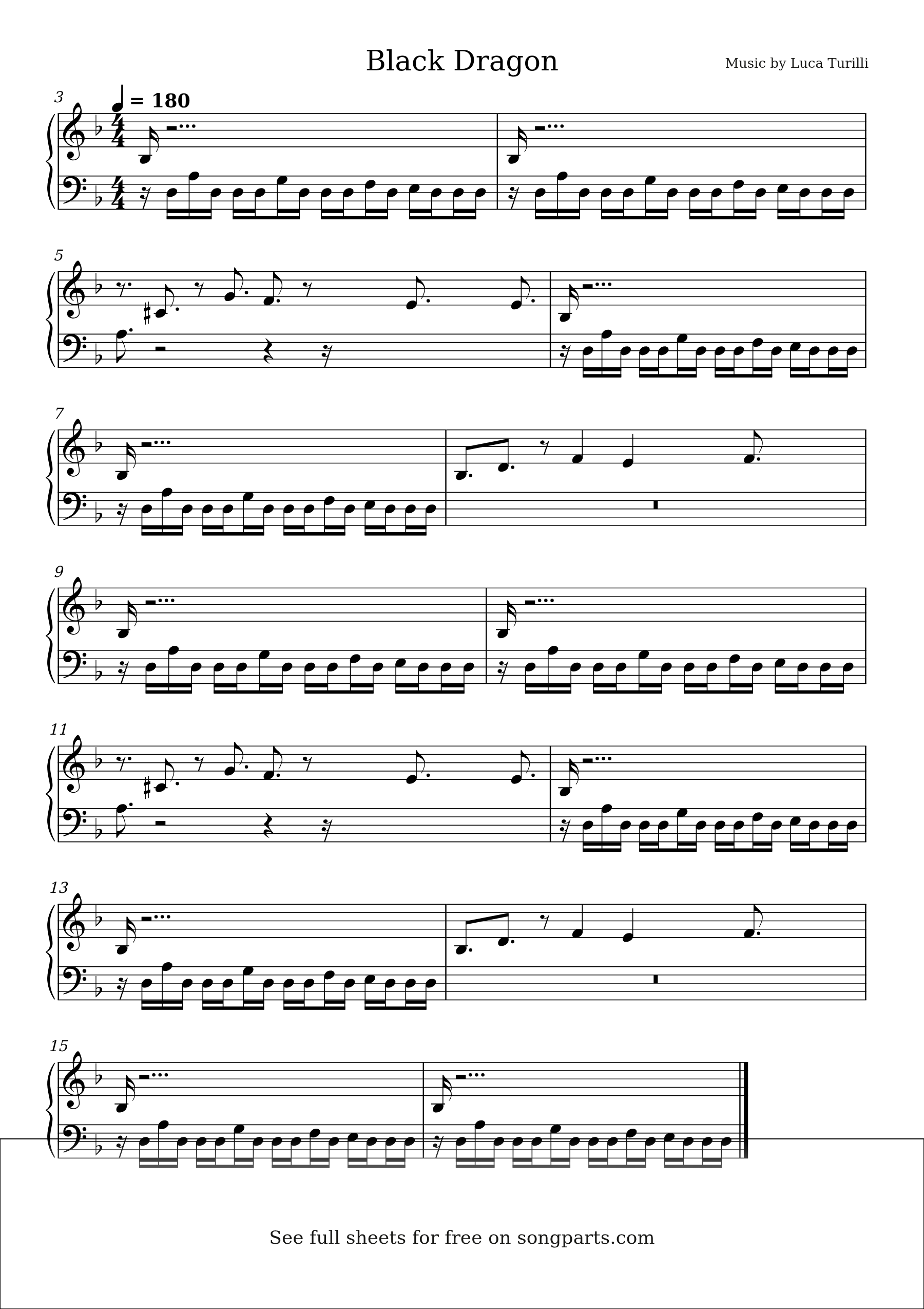 Vista previa de la partitura de Black Dragon de Luca Turilli