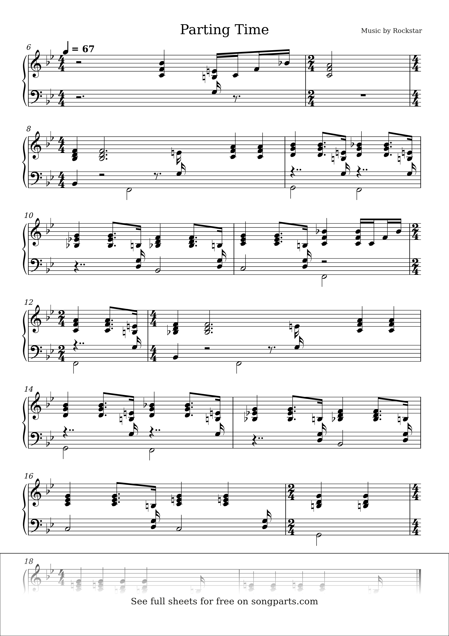 Превью нот Parting Time (Rockstar)