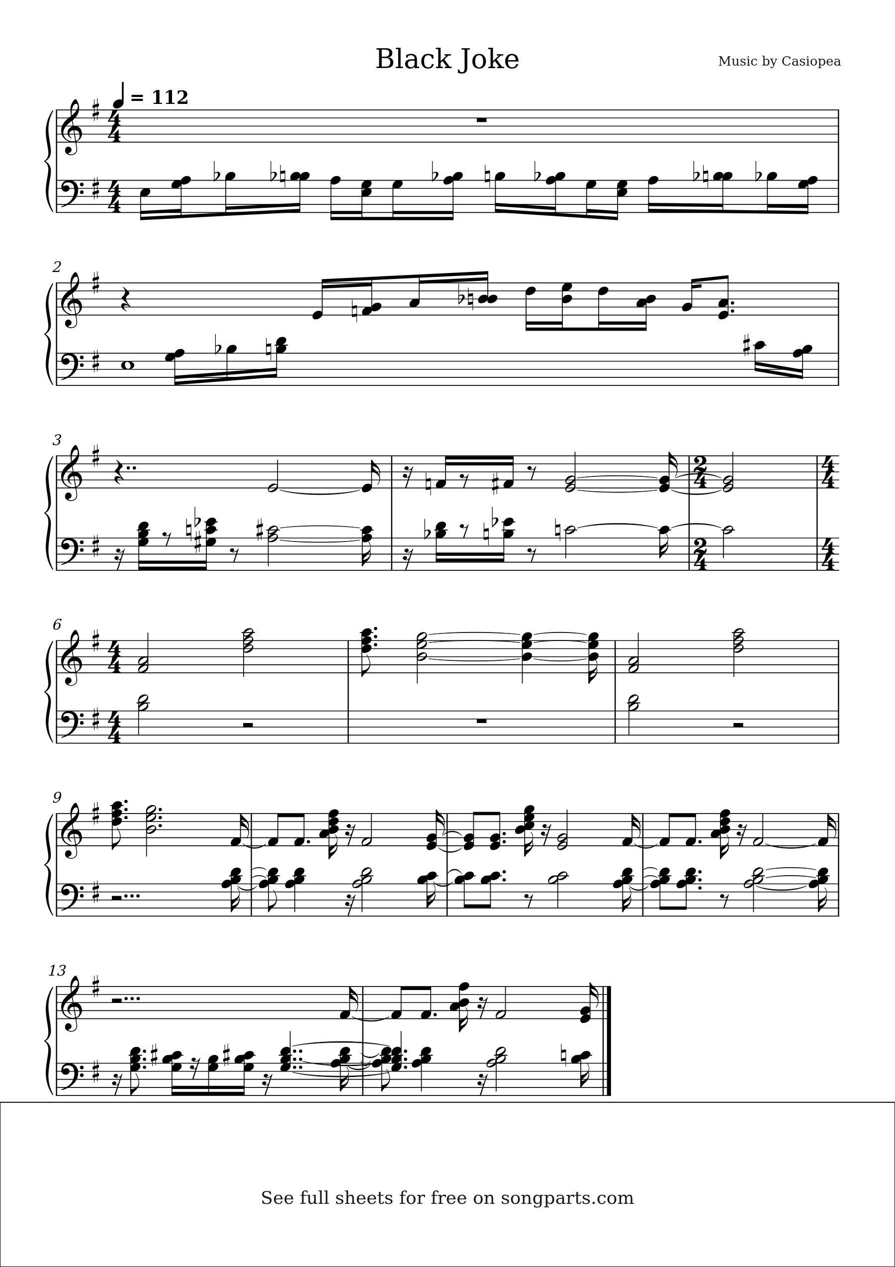 Превью нот Black Joke (Casiopea)