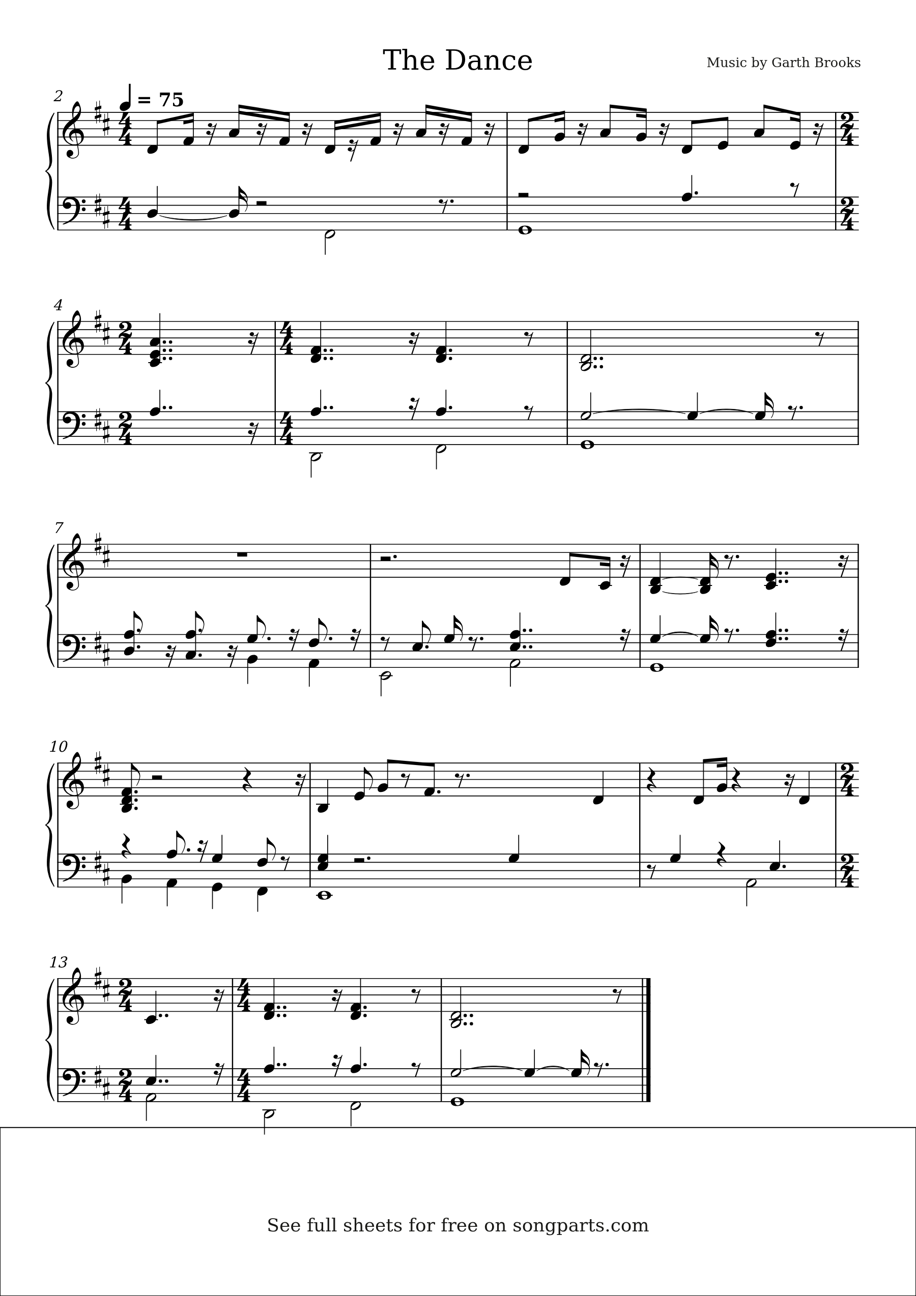 Превью нот The Dance (Garth Brooks)