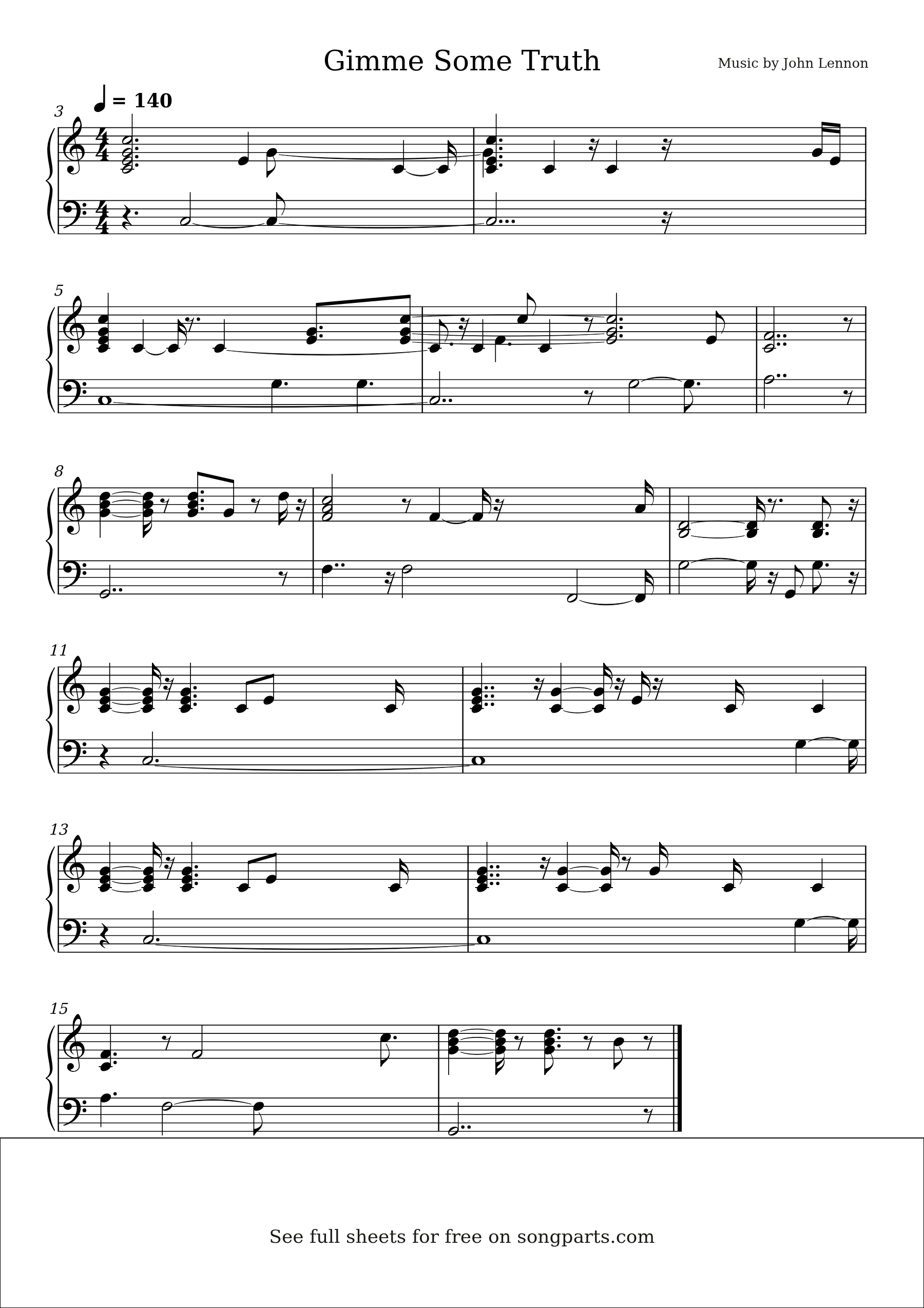 Превью нот Gimme Some Truth (John Lennon)