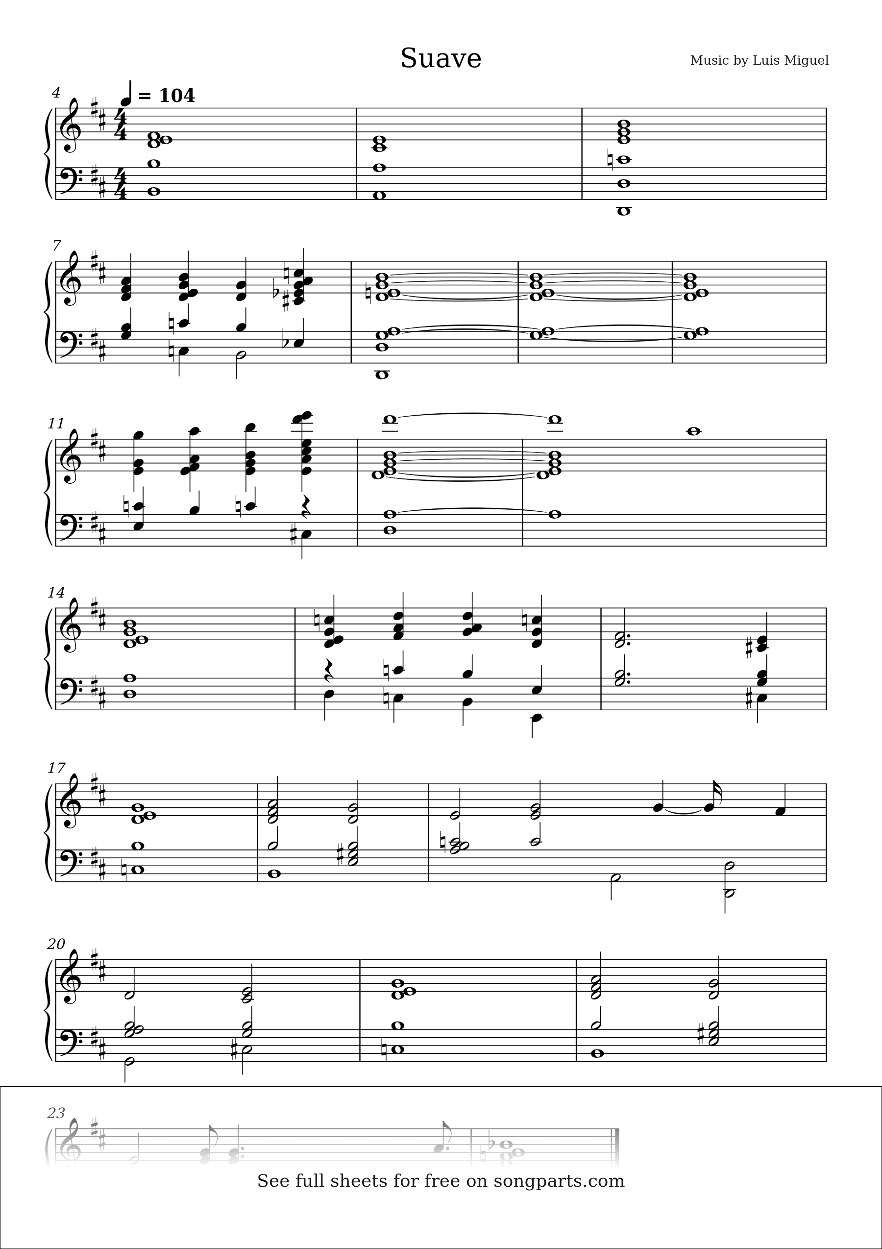 Превью нот Suave (Luis Miguel)
