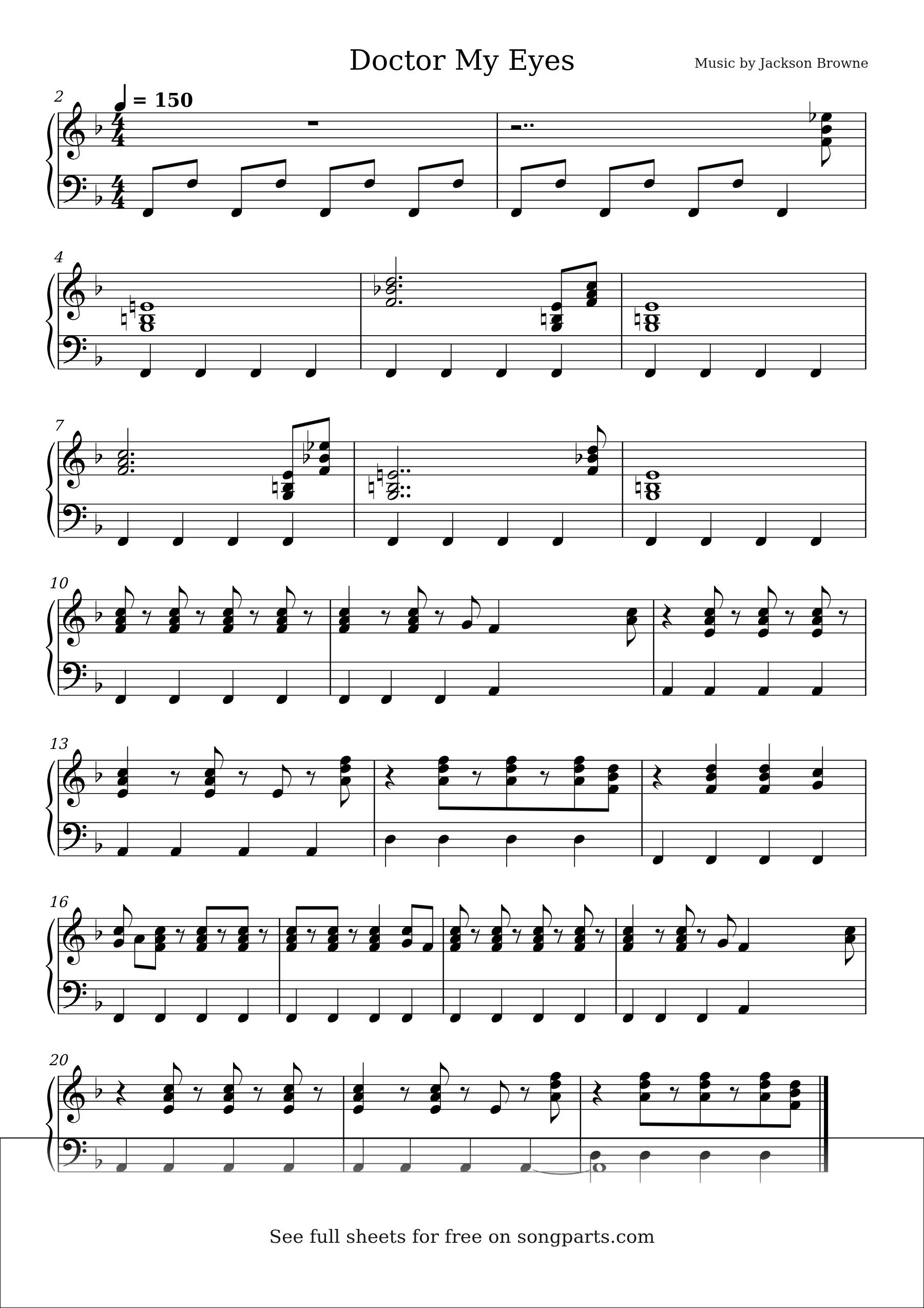 Превью нот Doctor My Eyes (Jackson Browne)