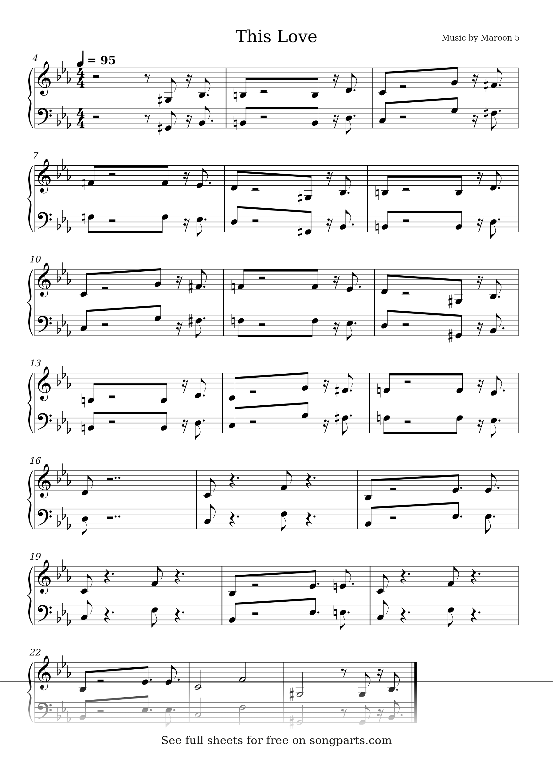  Превью нот This Love (Maroon 5)