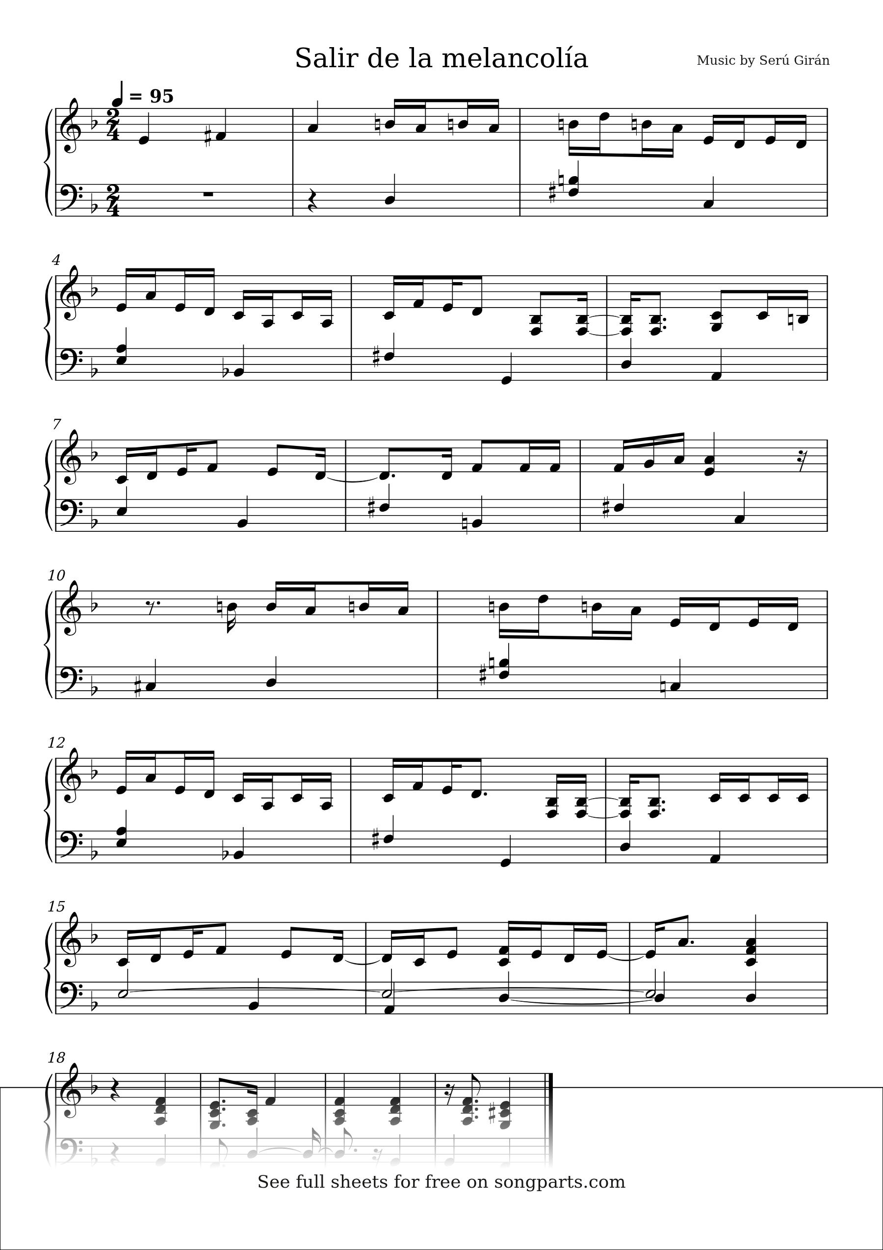 Превью нот Salir de la melancolía (Serú Girán)