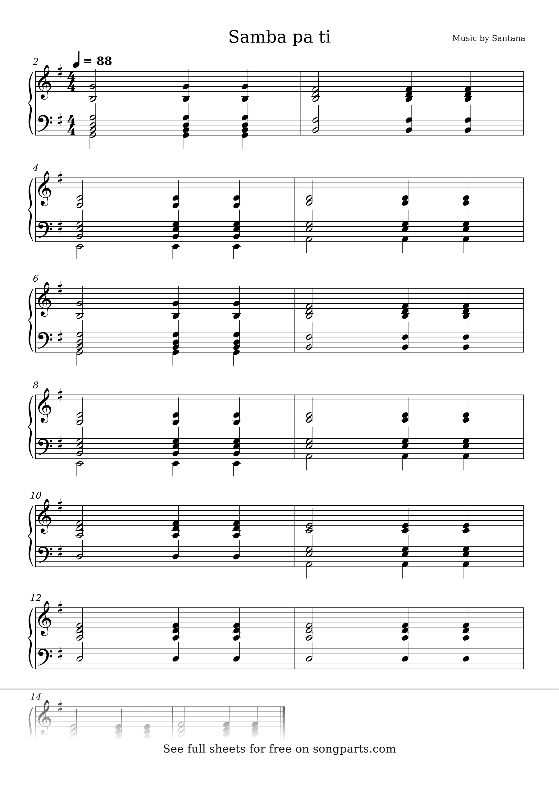 Превью нот Samba pa ti (Santana)