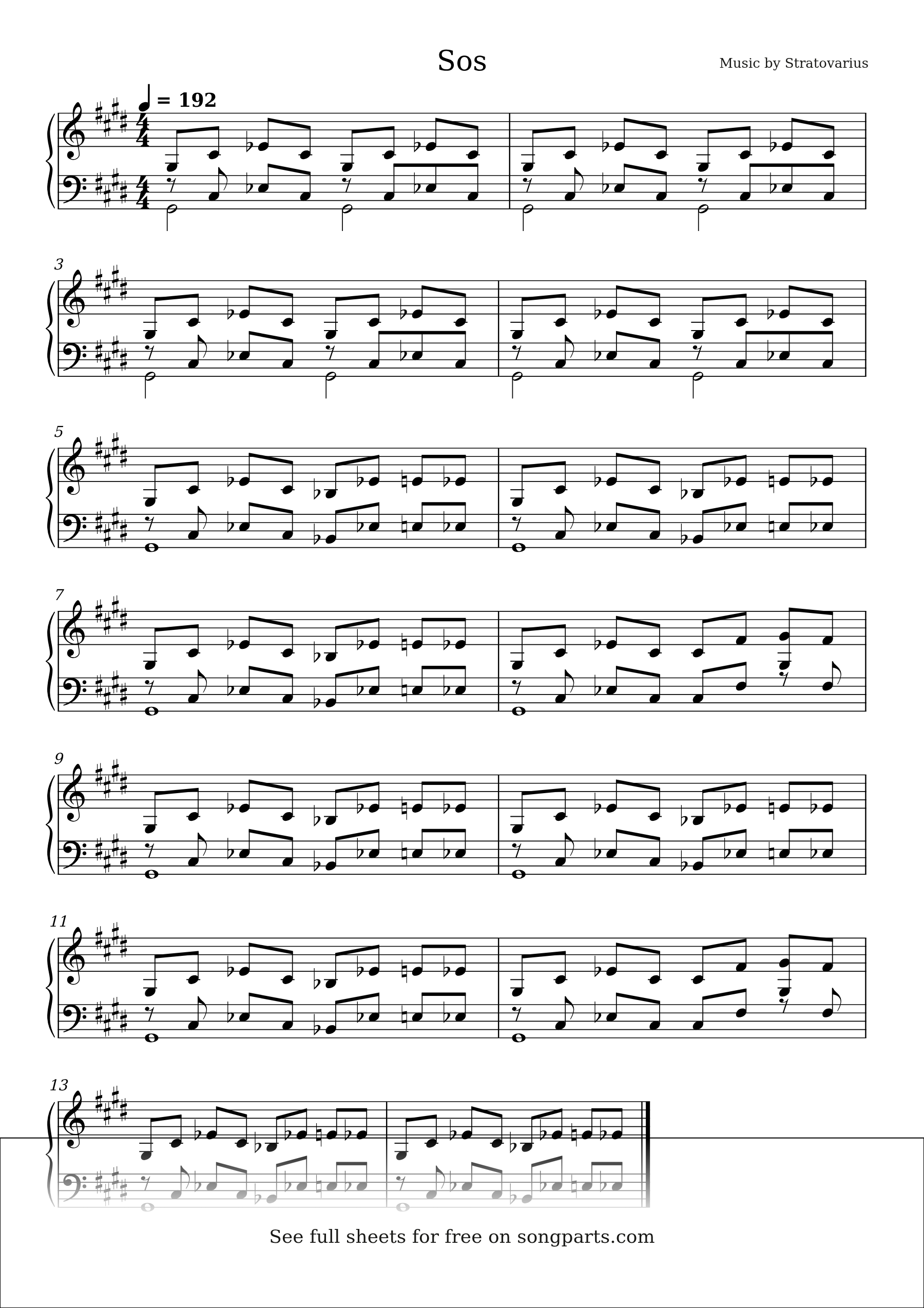 Превь ю нот Sos (Stratovarius)